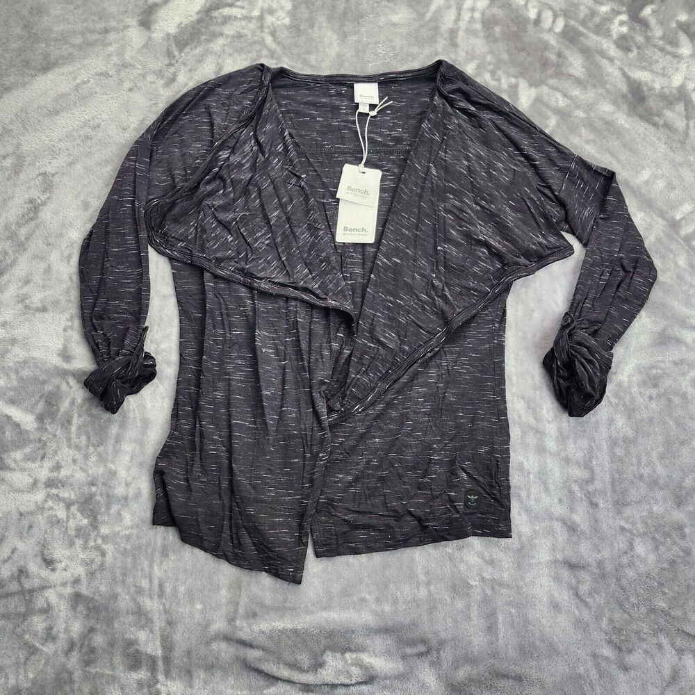 Women's Bench Urban wear long-sleeve black open front cardigan size Small